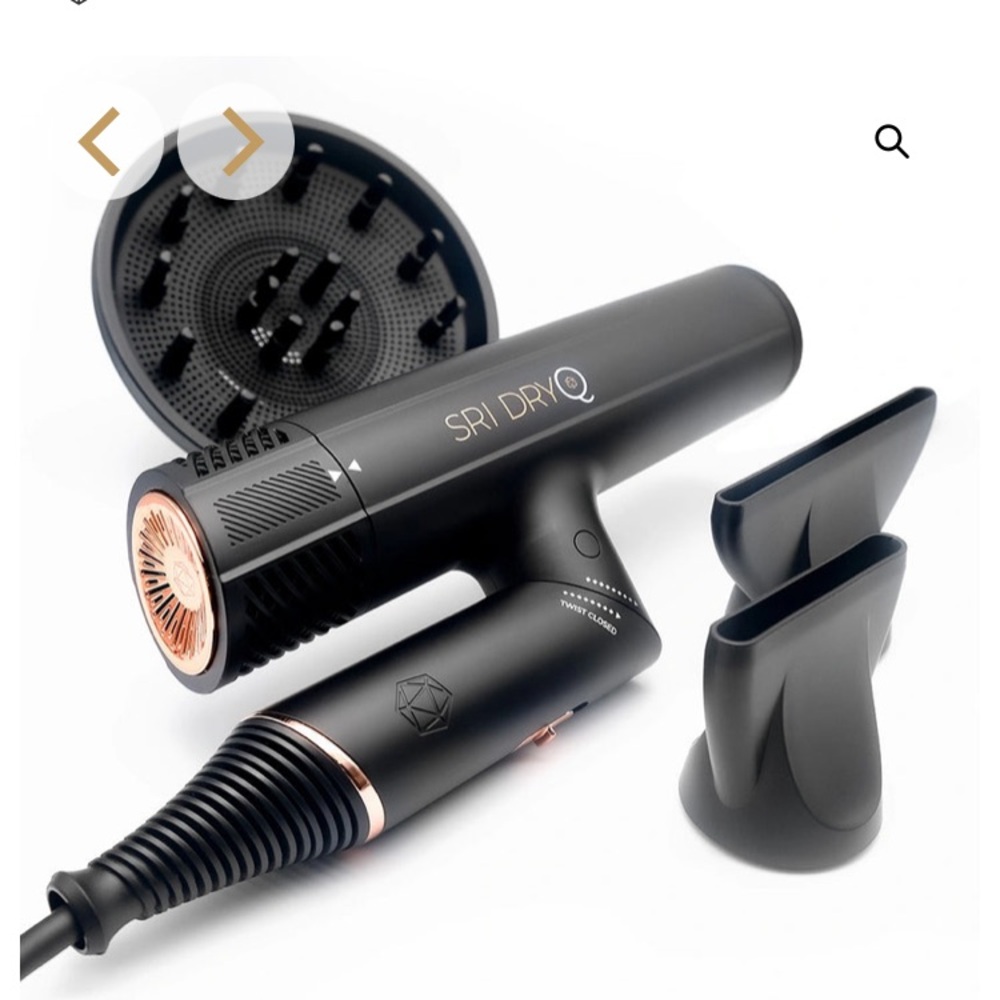 SRI dryQ hair dryer with attachments ( used 3 times )